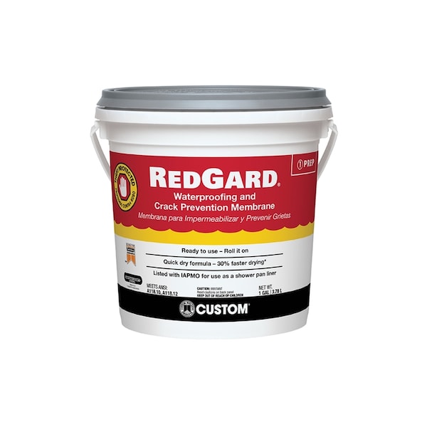 Redgard Custom Building Products RedGard Ready to Use Pink Waterproofing and Crack Prevention 1 gal LQWAF1-2 - main